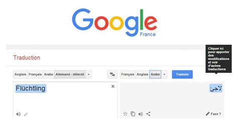 google traduction italien arabe